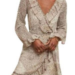 ANTHRO Ranna Gill Leopard Wrap‎ Dress NWT Tan Size XS Photo 0