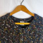 Paul Et Duffier Tweed Knit Cardigan 50% Mohair Boxy Boho Rebel Cozy Size Small Black Photo 2