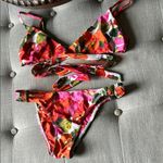 Show Me Your Mumu Mermaid Ryder Pink Orange Floral Bikini Size Medium Photo 3
