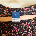 Old Navy Women’s pink, peach and black smocked blouse Photo 1