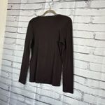 Jones New York Brown Long Sleeve Cotton Shirt Women’s S Classic Minimalist Fall Photo 8