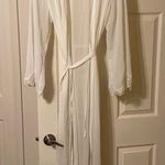 Valerie Stevens NWOT vintage Y2K cream long sheer beaded bridal robe, size large Photo 0