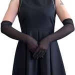 Vintage Fownes Black Mesh Opera Photo 0