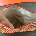 Adrienne Vittadini NEW  Shoulder Woven Bag Orange Leather Details Zipper Closure Photo 6
