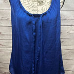 Willi Smith  Royal Blue Sleeveless Tie Neck‎ Blouse Top - Size L Photo 0