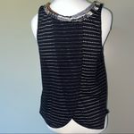 Free People "Aztec Louie" Black Embellished Tank Top Photo 4