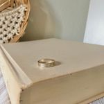 Silver Diamond Cut Band “Amana” Minimal Vintage Ring Satin Neutral Stacking Jewelry Photo 4