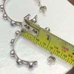 Sterling Silver TAXCO  Large Multi - Gemstone Hoop Earrings Photo 10