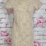 Anthropologie Sparrow cream short sleeve wool linen blend tunic dress Photo 0