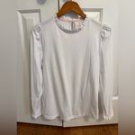 Boden Supersoft Frill Detail Top White Size US 12 Photo 3