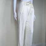 United Colors Of Benetton Stile Benetton Viscose Sash-Waist Wide Leg Pants in Cream Photo 3