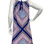 Trina Turk Women Blue Multicolor Scarf Print Rancho Halter Dress Size 6 Farmcore Photo 4
