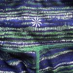 Athleta  Retreat Chaturanga Leggings 7/8 Athletic Tight Green Blue Stripe Size M Photo 5