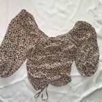 Cute Summer Dressy Cinched front top Brown Photo 4