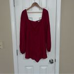 Princess Polly Hastings Long Sleeve Romper Burgandy Size 6 Photo 2