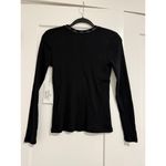 Goldie $125 New  Lewinter Ribbed Pyramid Tipped Long Sleeve Tee - Small - black Photo 5