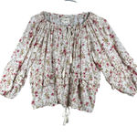 Denim & Supply Ralph Lauren ‎ Floral Blouse Ruffle Trim Boho Peasant Top Medium Photo 0