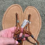 Ralph Lauren Caramel Leather upper Braided Sandals Tan Size 8 Photo 5