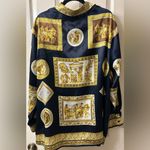 Fred David  black & gold vintage women’s blouse size 24 Photo 1