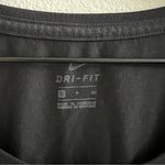 Nike Dri-Fit Black Orange Colorblock Statement Swoosh T-Shirt Rounded Neck Small Photo 1