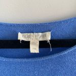 Eileen Fisher Blue Linen High-Low Short Sleeve Sweater Size Petite Medium Photo 2