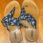 Bongo Black and Tan Sandals with Bow Detail Photo 0
