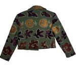 Painted Pony Womens Tapestry Jacket Blazer Floral Abstract Boxy Crop Boho S? Green Photo 6