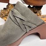 BOC BORN CONCEPT Clogs Sz 7M Grey Faux Suede Block Heel Slip On Shoes Gray Photo 4