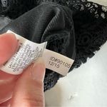 EXPRESS embroidery lace bell short sleeve tie front crop top black size XS Photo 6