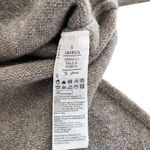 All Saints Tan Silver Metallic Thread Roll Neck Oversized Wool Blend Sweater S Photo 8