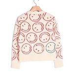 SANDRO X Smiley wool and cashmere blend Crewneck sweater NEW Red Size XS Photo 7