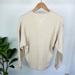 Nike Yoga Waffle V Neck Thermal Pullover Long Sleeve Size XS in Cream Photo 8