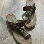 Minnetonka | Sasha Brown Flats Slide Sandals Photo 0