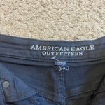 American Eagle Outfitters Black / Dark Gray Distressed Denim Jean Shorts, Size 6 Photo 6