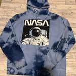 l*space Hyper NASA Astronaut Tie Dye Pullover Hoodie Blue Small Kangaroo Pocket Photo 0
