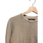 French Connection Ribbed Crewneck Sweater Beige Size M Neutral Minimalist Winter Photo 7