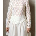 Farm Rio  Lace Long Sleeved Blouse, Off-White, Large Photo 2