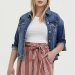 Torrid Striped Dusty Rose Tie Front Paper bag Shorts Size 20 Photo 0