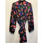 Victoria's Secret Victoria Secret Robe XL XXL Black Tropical Kimono Lace Trim Luxe Collection VS Photo 1
