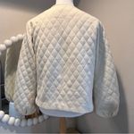 VERO MODA Quilted White cream Puffer Jacket  large pockets lined Photo 2