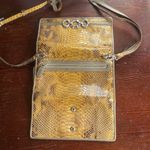 Brighton  Patent Leather Tan Snakeskin Embossed Crossbody Wallet Removable Strap Photo 8