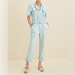 Faherty NWT  Size Medium Blythe Jumpsuit Light Indigo Wash Style WBS2213 Photo 3