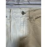 We The Free  Mini Denim Skirt Size 26 Off White Ivory Distressed Raw Cut Off Photo 4