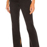 Pistola  Alexa High Rise Slim Flare Jeans Sz 28 Black Split Hem Goth Grunge Emo Photo 0