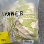 NWT LYANER Women's Floral Boho Deep V Neck Batwing Short Sleeve DRESS White Photo 3