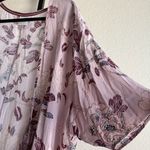 Knox Rose Boho Floral Kimono Duster Cardigan Kimono Size Large Open Front Romantic Photo 2