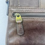 Fossil  Crossbody Purse Leather Brown Bag Small Buckle Fold Over Photo 7