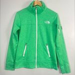 The North Face bright green white detailing zip up jacket size small Photo 0