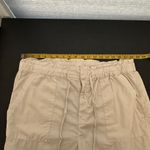 Lou & grey  Tan Cotton Elastic Drawstring Waist Pocket Cropped Pants Size Large Photo 11