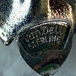 Van Dell Sterling Vintage Jewelry Pin Brooch Silver Circular Swirl with Leaves Photo 1